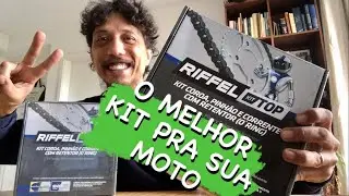 Melhor Transmissão para sua moto - Kit Top Riffel - Coroa, Pião e Corrente com Retentor - Aço 1045