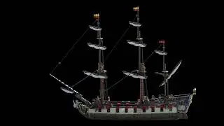 Privateer Frigate Fortuna - Build animation and rotation (BrickLink Designer Program Series 6)