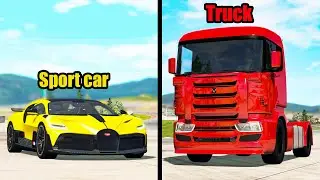 Sport Car vs Truck - Who is better? - Beamng drive