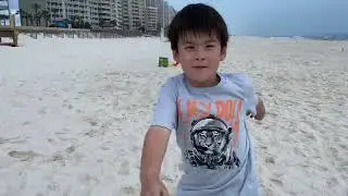 Orange beach in gulf Shores, Chasing Seagulls and hunting seashells