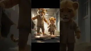 poor lion loss everything.                         #ai #sad #viral #AniXeye