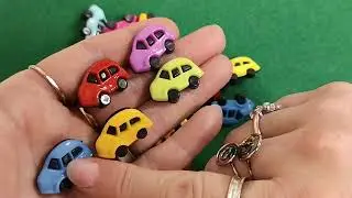 Black/Mixed-Colour Acrylic 24.5mm x 16mm Shank Car Buttons Pack Of 20 Y17140