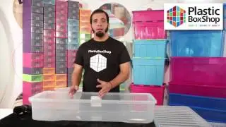 Wham Crystal 55ltr Plastic Storage Box with lid