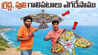 ​Giant Eagle & Tiger Kites ఎగరేస్తే మామూలుగా లేదు! 🔥 | Creative Kite Challenges | Kite Stash 2026