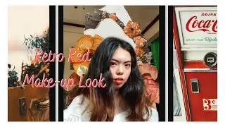 Red Retro Makeup Look ( feat. cheapest local lip gloss ever)