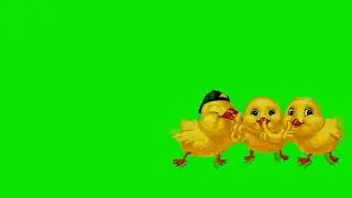 EASTER CHICKS GREEN SCREEN EFFECT
