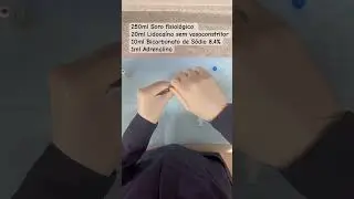 Prepara&ccedil;&atilde;o da solu&ccedil;&atilde;o de klein que utilizamos para cirurgia de lipo de papada cir&uacute;rgica.
