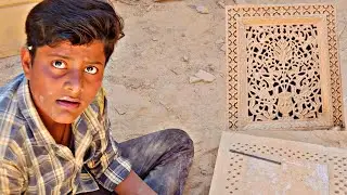 Stone Carving Work in  jaislmer । पत्थर पर नक्काशी का काम
