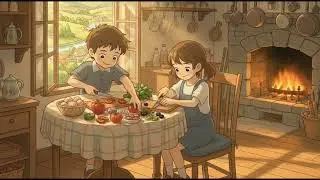 A cozy evening with homemade pizza 🍕#Ghibli vibes#cozy cooking #peaceful vibe#ghibli style#youtube 