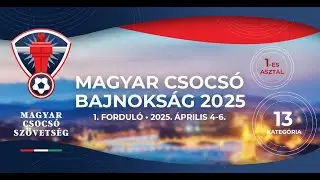 1-esz asztal -  Vasárnap - Magyar Csocsó Bajnokság 2025 1. forduló
