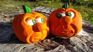 Фигурка из дерева, тыква своими руками, резьба по дереву