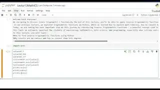 How to find Use Python Inverse Trignometric values using Python| import math Functions