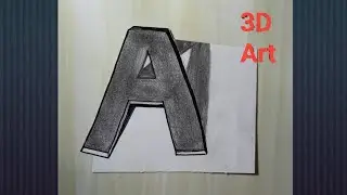 আজকের লাইভ ভিডিওটি আমার অনেক বড় চ্যালেঞ্জ//  Challenge A Letter art#3DLetterA,#3DArtA,#3dletterart