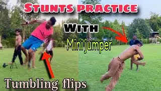 Flipping practice with mini jumper 🔥 || shadow tumblr