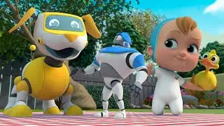 Playing Ruff!!  @ARPOTheRobot Funny Cartoons for Kids | Moonbug Kids - Explore With Me!