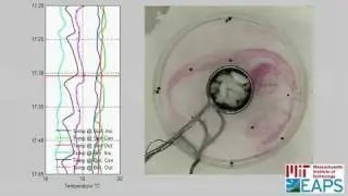 Weather in a Tank - Global Circulation - Planetary Wave Regime with Temperature Comparison