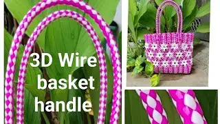 3D dots handel making tutorial in tamil/wire basket handle for beginners