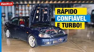 Honda Civic Turbo motor D16 passa dos 250cv com pouca pressão!