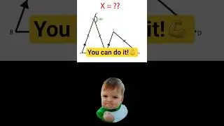 Find X Angle in Triangle | Geometry Math Problem  #mathstricks #exam