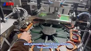 Semi Automatic Screen Printing Machine for Cosmetic Jar Caps