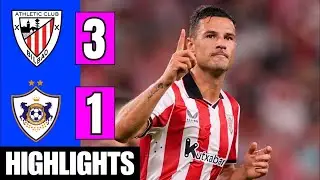 Athletic Bilbao vs Qarabağ FK 3-1 &ndash; All Goals & Highlights &ndash; Guruzeta Double, Navarro Strike &ndash;2025