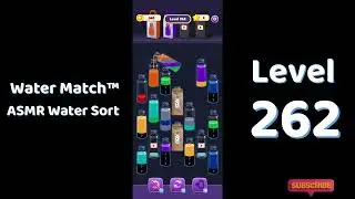 Water Match Level 262 Walkthrough 💧🎮 | Water Match ASMR Water Sort | Solutionguruji