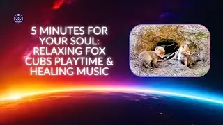 5 Minutes for Your Soul: Relaxing Fox Cubs Playtime & Healing Music 🦊🎶