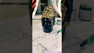 Handmade buddha ji by Old monk bottle#diy #handmade #crafting #buddhastatue #buddhaart #artfromwaste