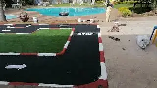 Rubber wetpour/flooring bike track for kids play area
