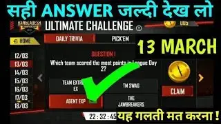 ESPORTS ULTIMATE CHALLENGE DAY 2 ALL CORRECT ANSWERS | 13th MARCH