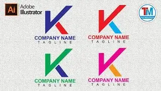 How to create K letter logo in illustrator
