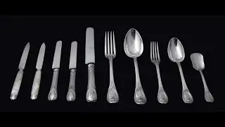 Odiot - 261pc. French 950 Sterling Silver Flatware Set, Louis XVI, Service for 24, 15 Svg. Pcs. !