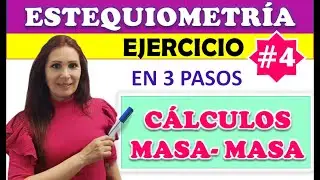 ESTEQUIOMETRÍA  MASA-MASA 🔴Ejercicio4⃣ 🔴Calculos con masas en 3 PASOS  FÁCILES 🔴Ejercicio completo