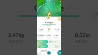 Cute Shiny Caterpie! Pok&eacute;mon Go!