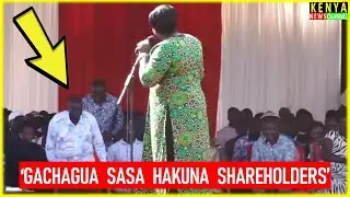 Gladys Wanga LECTURES Gachagua face to face in front of Ruto today in Homabay