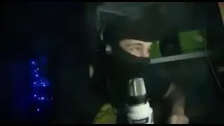 Russian pulls pin of a hand grenade in house