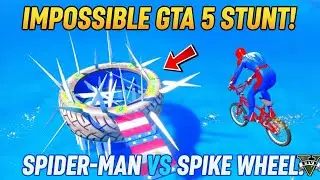 ​🤯 GTA 5: SPIDER-MAN VS SPIKE WHEEL! Impossible Mega Ramp Challenge | Epic Fail Compilation! 