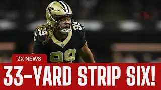 Chase Young RIPS Ball From Rookie QB Cam Ward 33 YARD STRIP SIX! 😱 Saints Flip the Game