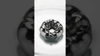 gallium blossom 🌊 liquid metal flower #shorts #asmr #gallium #metalmorph #sciencevisuals