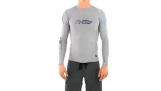 O'Neill Men's Skins Hyperfreak L/S Crew Rashguard | SwimOutlet.com