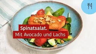 Rezept - Spinatsalat mit Avocado und Lachs