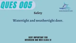 Watertight vs. Weathertight Doors | SSEP | Marine Engineering |  @_samudramanthan_