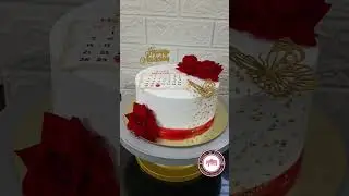New Anniversary cake design/easy anniversary cake design #shorts #cake #anniversarycake