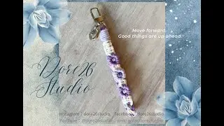 DIY Tutorial | Macrame Wristlet | Macrame Flower Phone Strap ❤️ Dor&eacute;26 Studio