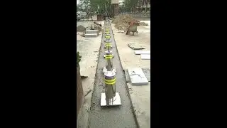 Retractable Security Hydraulic Rising Road Blockers LED Light Automatic Bollard