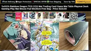 YuGiOh Rainbow Dragon TCG Mat: 60x35cm Playmat & Free Bag! #YuGiOhGear