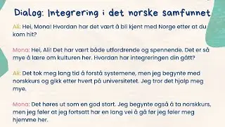Forberedelse til Norskpr&oslash;ve: Innvandring - Integrering i det norske samfunnet 🤲 &ndash; B1-B2 Lytte&oslash;velse