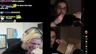 xQc не может перестать смеяться над Ohnepixel, добровольно поедающим пластик во время трансляции