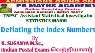 TNPSC Combined Statistical Exam Assistant Statistical Investigator/STATISTICS/index number deflating