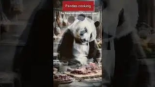 Pandas cooking🤍🖤#shorts #Panda #aipanda #aicats